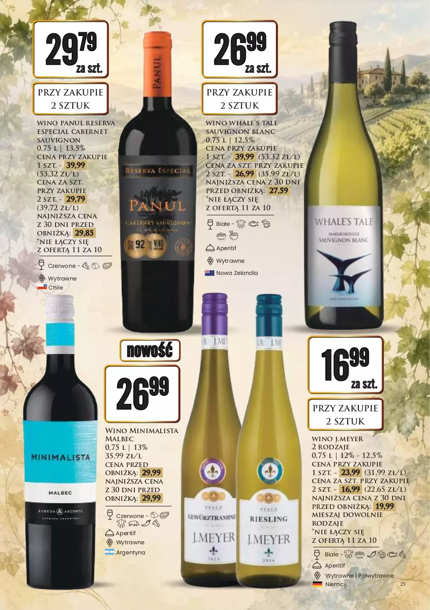 Gazetka promocyjna Dino - Katalog alkoholowy / maj-czerwiec 2026 - ważna 29.05 do 06.06.2026 - strona 25 - produkty: Cabernet Sauvignon, Sauvignon Blanc, Ser, Wino