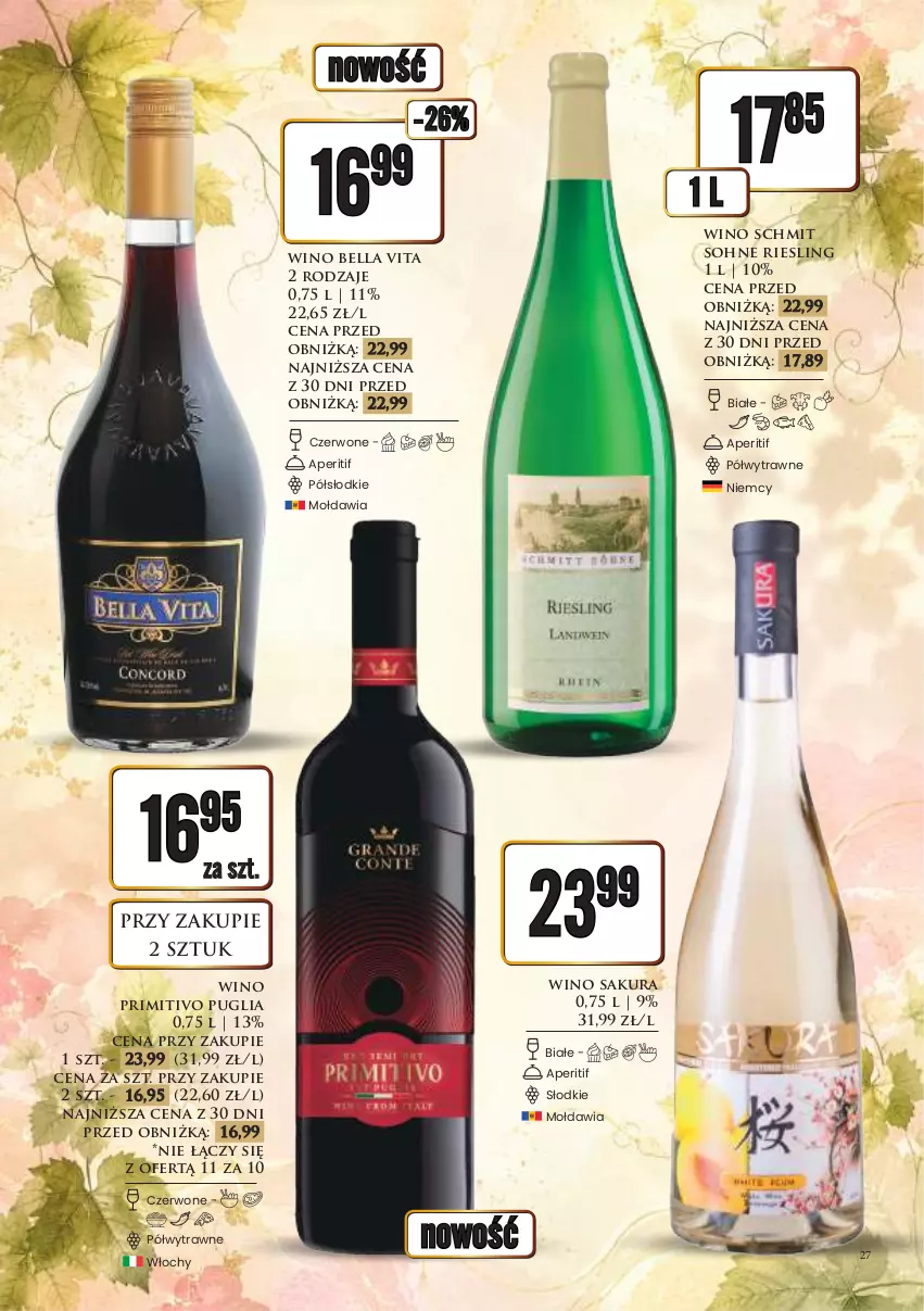 Gazetka promocyjna Dino - Katalog alkoholowy / maj-czerwiec 2026 - ważna 29.05 do 06.06.2026 - strona 27 - produkty: Bell, Bella, Wino