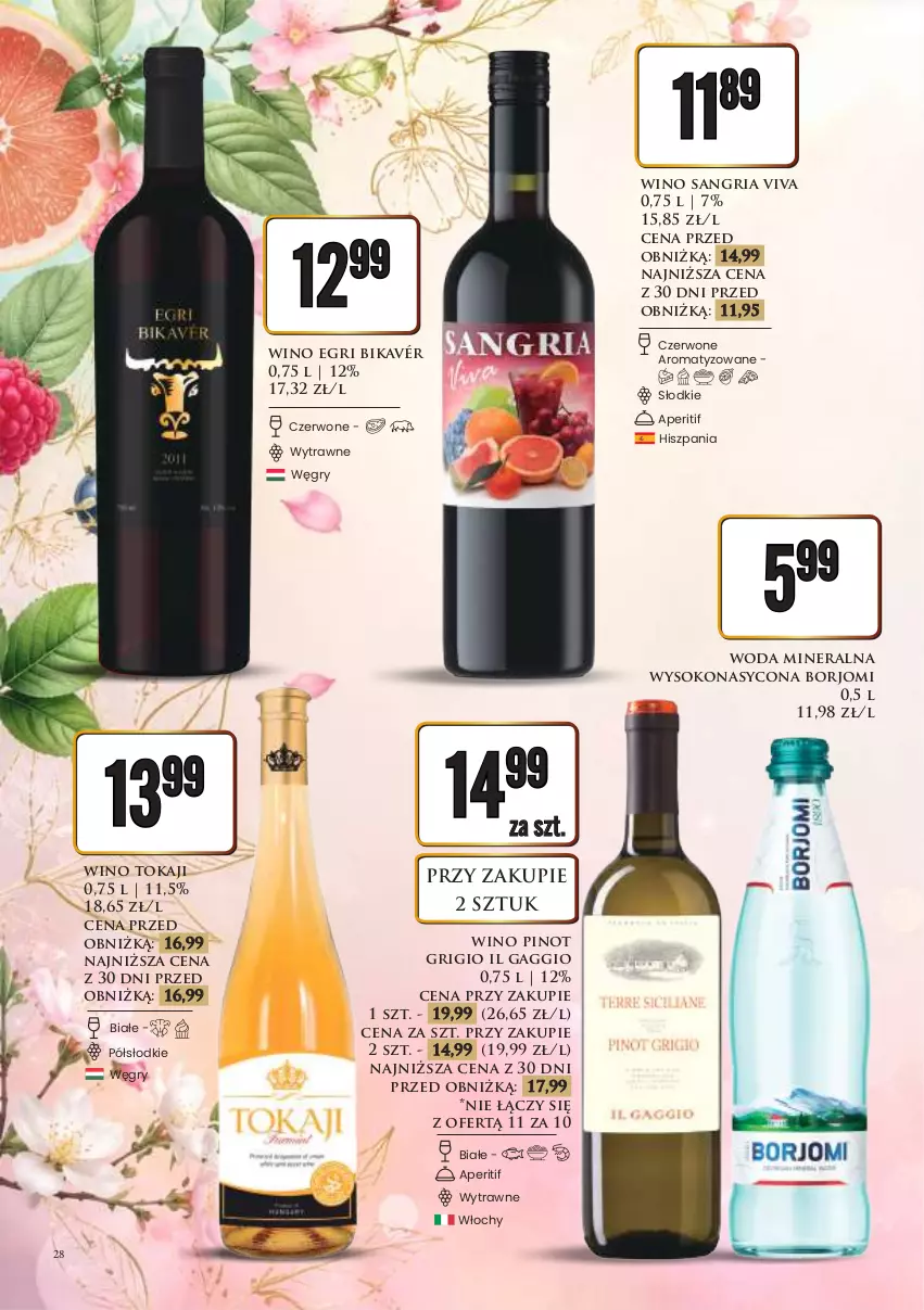 Gazetka promocyjna Dino - Katalog alkoholowy / maj-czerwiec 2026 - ważna 29.05 do 06.06.2026 - strona 28 - produkty: Gry, Pinot Grigio, Sok, Tokaji, Wino, Woda, Woda mineralna