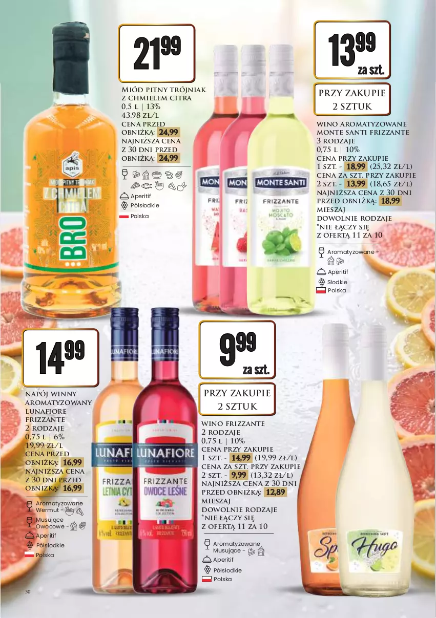 Gazetka promocyjna Dino - Katalog alkoholowy / maj-czerwiec 2026 - ważna 29.05 do 06.06.2026 - strona 30 - produkty: Miód, Miód pitny, Monte, Monte Santi, Mus, Napój, Wino