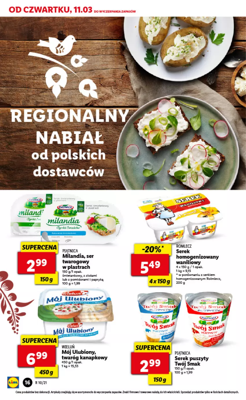 Gazetka promocyjna Lidl - GAZETKA - ważna 11.03 do 13.03.2021 - strona 16 - produkty: Hama, Miecz, Piątnica, Ser, Serek