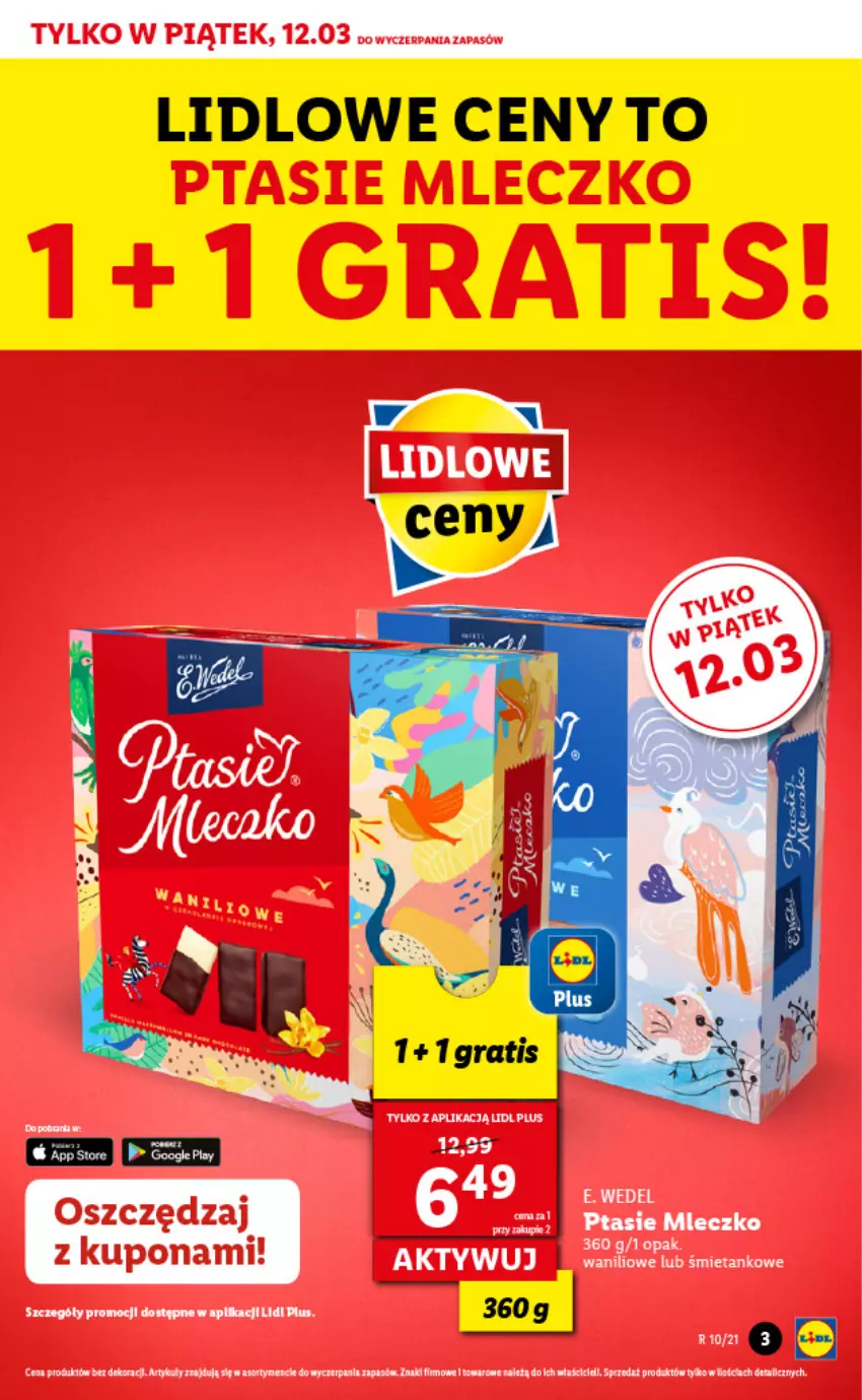 Gazetka promocyjna Lidl - GAZETKA - ważna 11.03 do 13.03.2021 - strona 3 - produkty: Gra, Mleczko, Ptasie mleczko