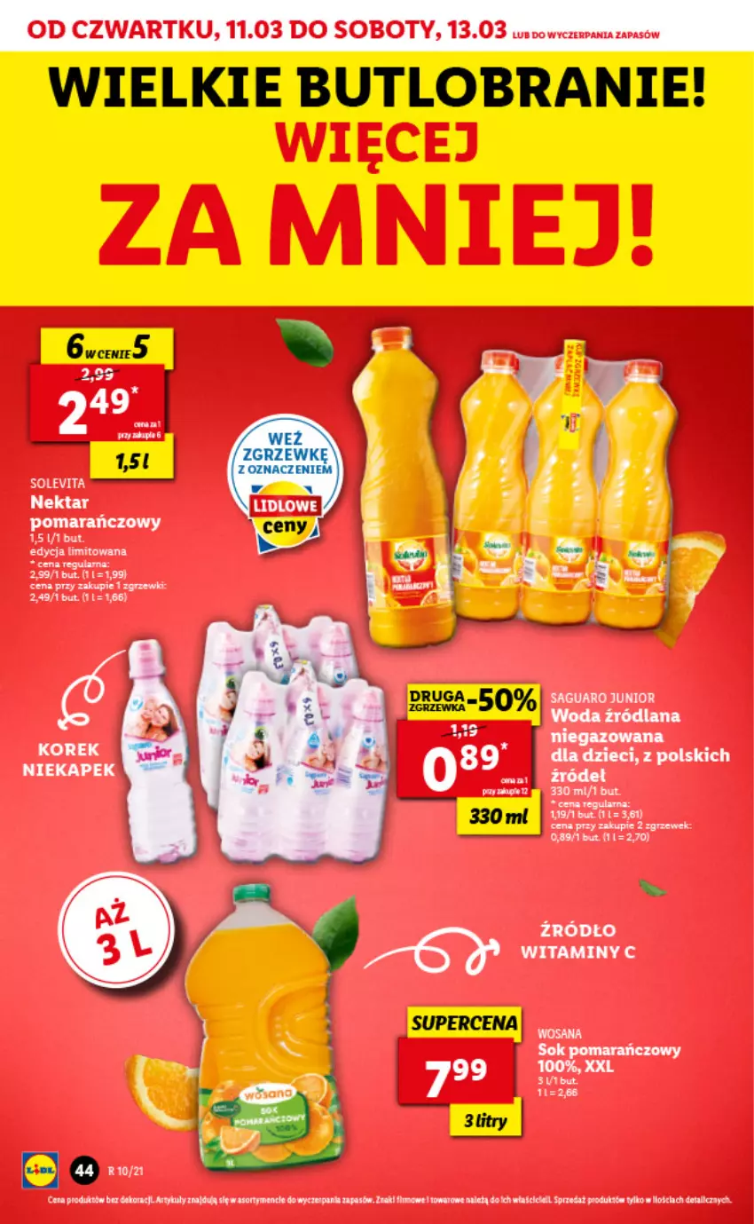 Gazetka promocyjna Lidl - GAZETKA - ważna 11.03 do 13.03.2021 - strona 44 - produkty: Dzieci, Intel, Nektar, Por, Sok, Sok pomarańczowy