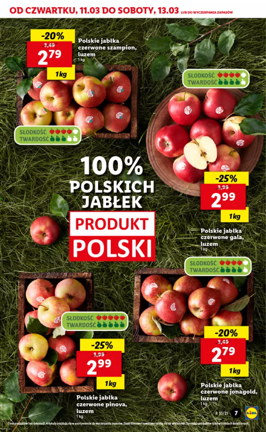 Gazetka promocyjna Lidl - GAZETKA - ważna 11.03 do 13.03.2021 - strona 7 - produkty: Jabłka, Szampion