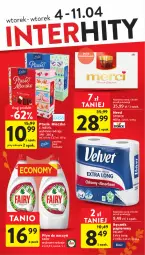 Gazetka promocyjna Intermarche - Gazetka Intermarche - Gazetka - ważna od 11.04 do 11.04.2023 - strona 4 - produkty: Papier, Velvet, Mleczko, Ręcznik, Rolki, Ptasie mleczko, Fairy, E. Wedel, Merci, Fa