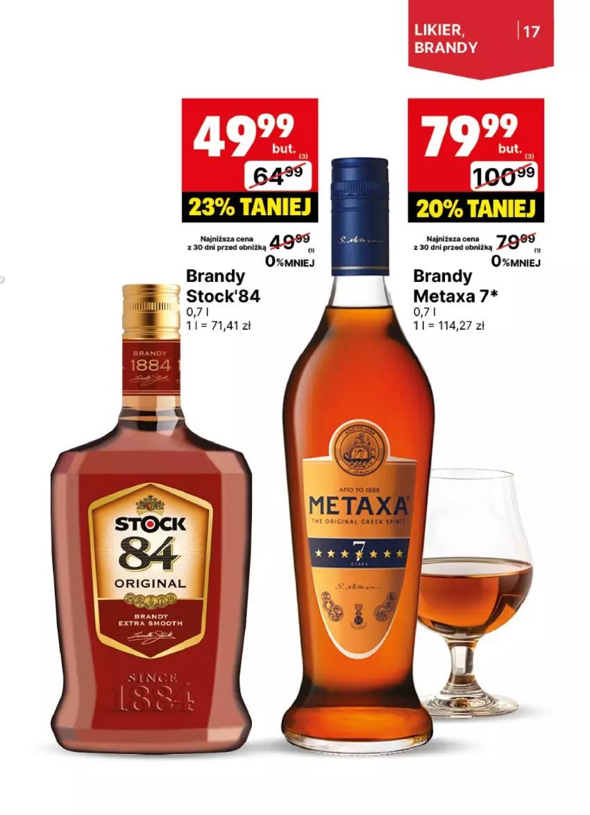 Gazetka promocyjna Delikatesy Centrum - DeliBarek DC10-DC11 - ważna 03.03 do 16.03.2025 - strona 17 - produkty: Brandy, Metaxa, Stock