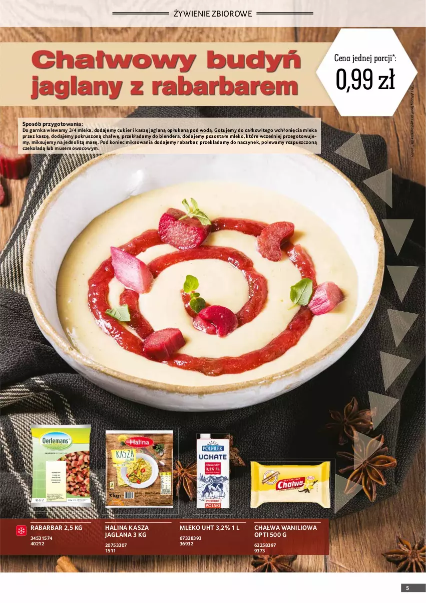 Gazetka promocyjna Selgros - Oferta gastronomiczna - ważna 25.03 do 05.04.2021 - strona 5 - produkty: Blender, Chałwa, Cukier, Kasza, Kasza jaglana, Kosz, LANA, Mleko, Mus, Por