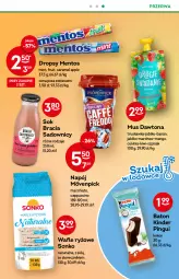 Gazetka promocyjna Żabka - Gazetka - ważna od 26.07 do 26.07.2022 - strona 35 - produkty: Dawtona, Sok, Ryż, Mus, Chia, Kiwi, Wafle, Sonko, Mentos, Baton, Cappuccino, Grill, Mango, Napój, Kinder, Kokos, Szpinak