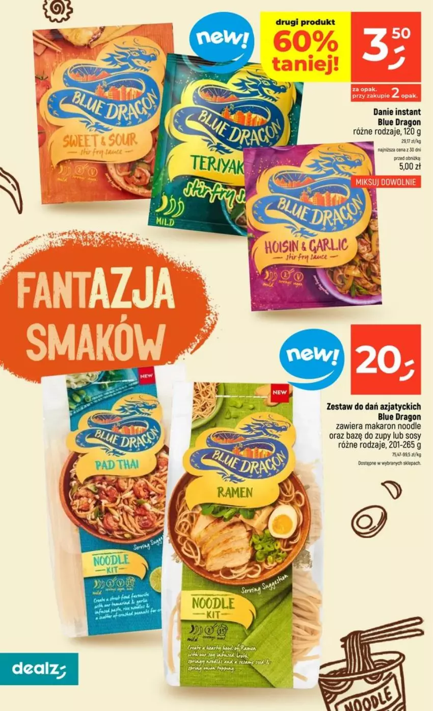 Gazetka promocyjna Dealz - NOWA GAZETKA - ważna 16.07 do 22.07.2026 - strona 12 - produkty: Makaron, Sos, Tran