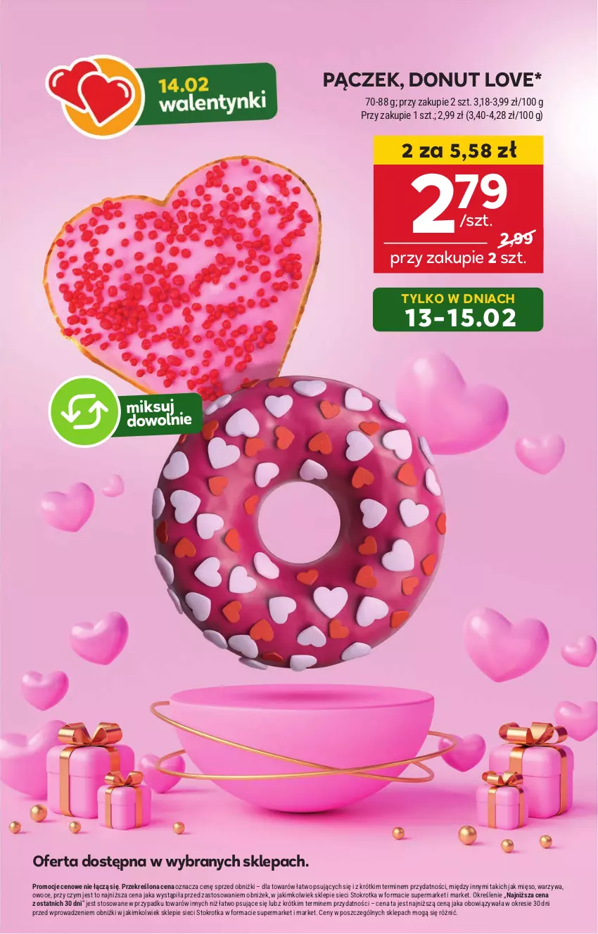 Gazetka promocyjna Stokrotka - Supermarket - ważna 13.02 do 19.02.2025 - strona 8 - produkty: Donut, Mięso, Owoce, Pączek, Warzywa