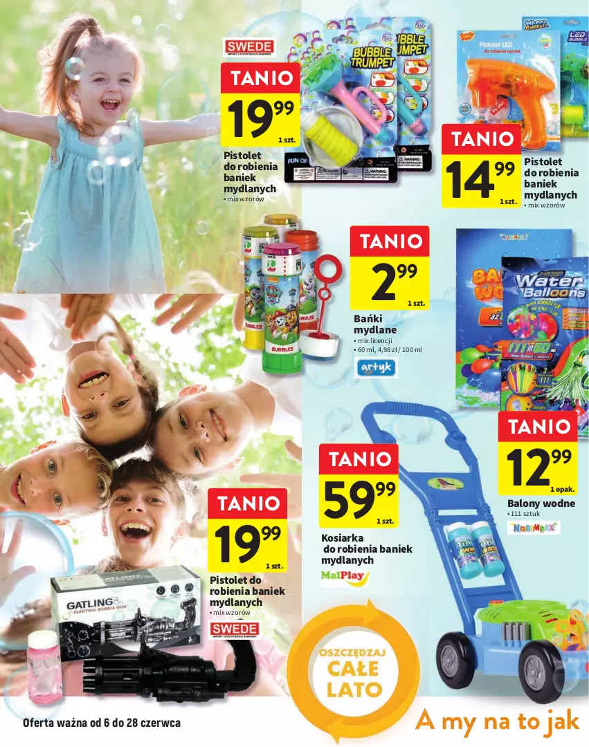 Gazetka promocyjna Intermarche - Gazetka Intermarche - ważna 06.06 do 28.06.2023 - strona 14 - produkty: Balony, Kosiarka, Pistolet