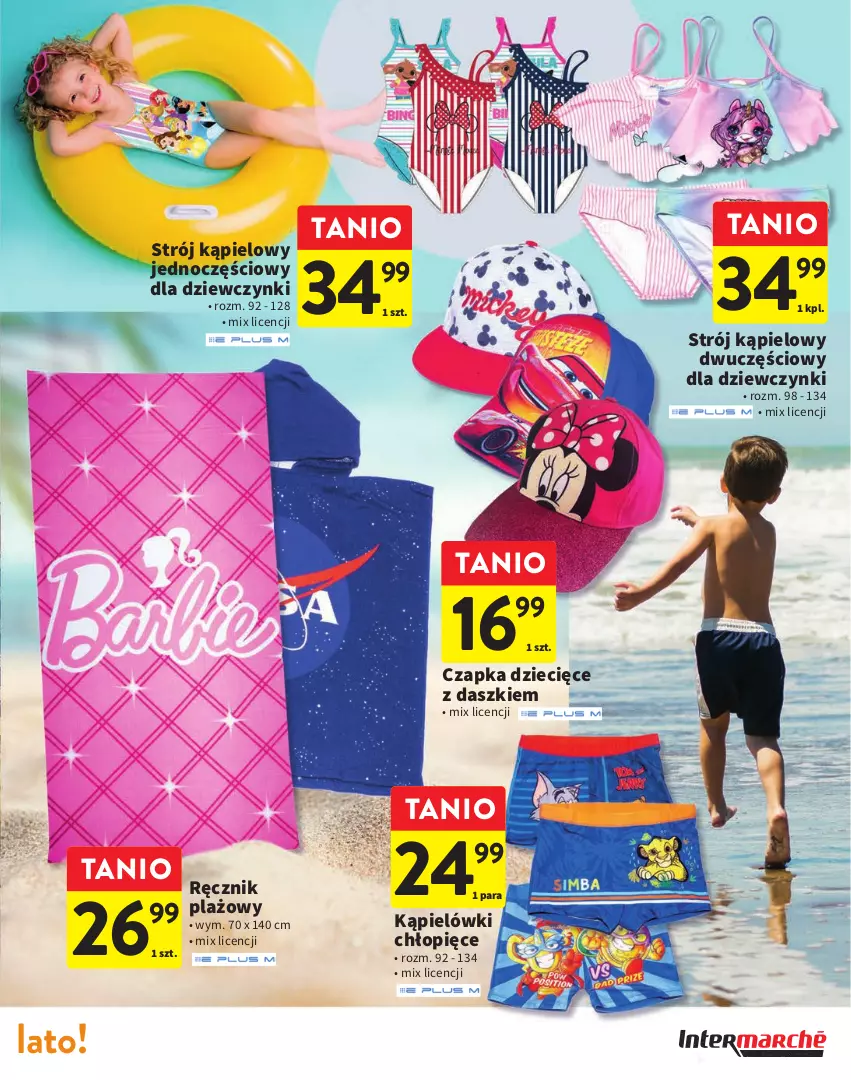 Gazetka promocyjna Intermarche - Gazetka Intermarche - ważna 06.06 do 28.06.2023 - strona 17 - produkty: Czapka, Dzieci, Ręcznik, Strój kąpielowy