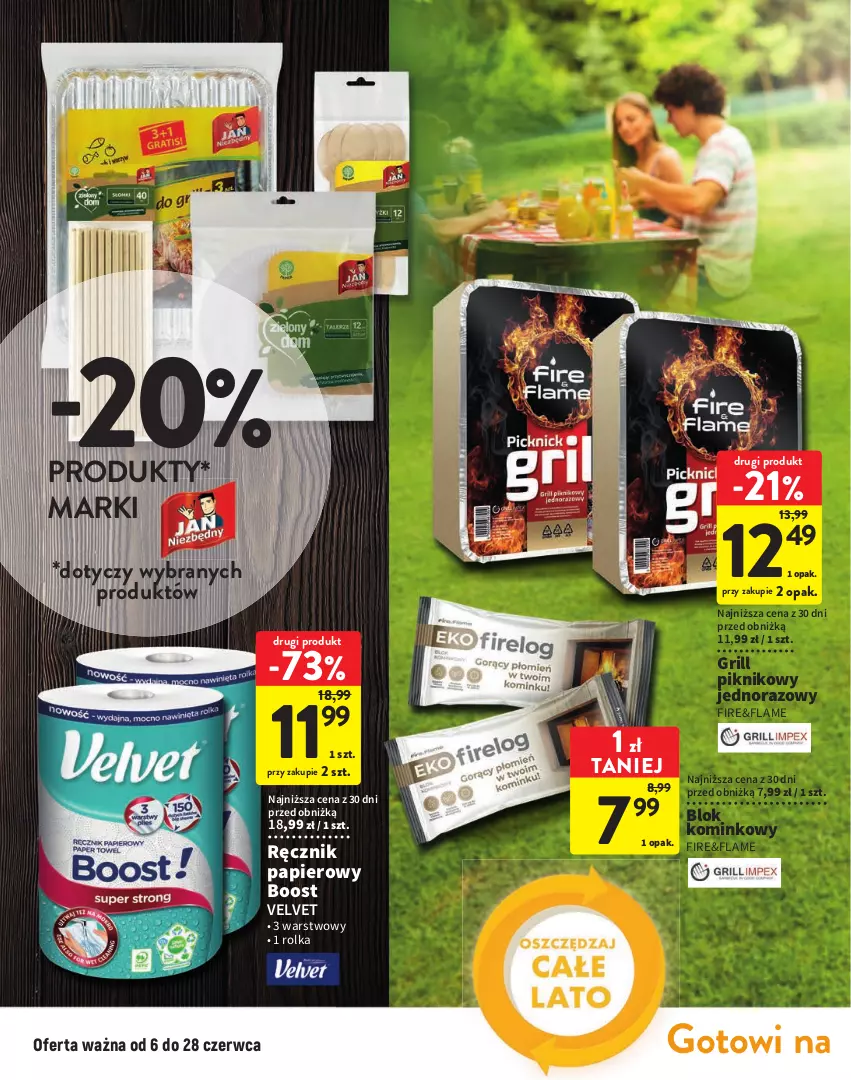 Gazetka promocyjna Intermarche - Gazetka Intermarche - ważna 06.06 do 28.06.2023 - strona 20 - produkty: Grill, Papier, Ręcznik, Velvet