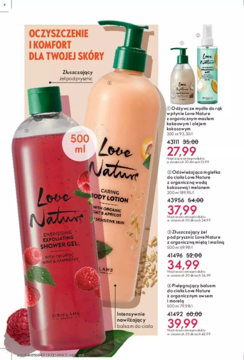 Gazetka promocyjna Oriflame - ważna 31.10 do 14.11.2023 - strona 12 - produkty: Balsam do ciała, Kakao, Kokos, Love Nature, Melon, Mydło, Nawilżający balsam, Olej