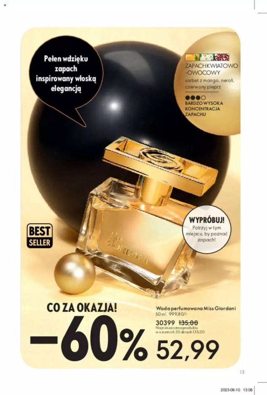 Gazetka promocyjna Oriflame - ważna 31.10 do 14.11.2023 - strona 121 - produkty: Miss Giordani, Perfum, Pieprz, Sok, Woda, Woda perfumowana