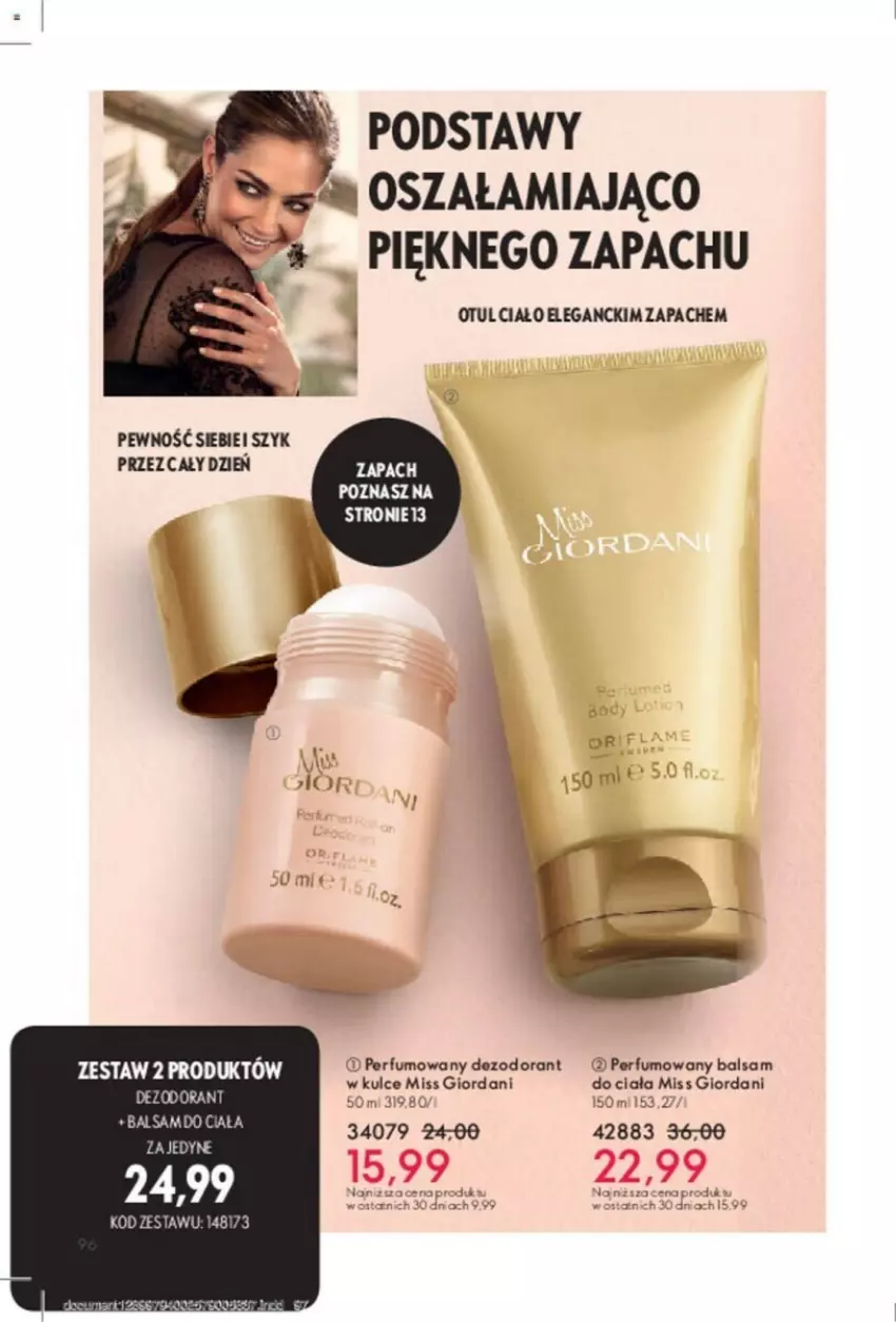 Gazetka promocyjna Oriflame - ważna 31.10 do 14.11.2023 - strona 158 - produkty: Balsam do ciała, Dezodorant, Miss Giordani, Perfum