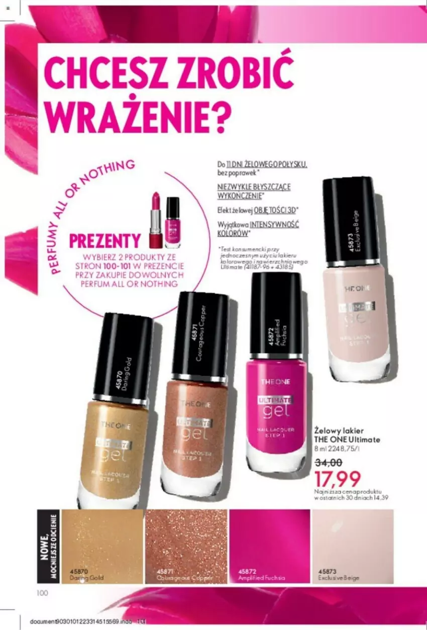 Gazetka promocyjna Oriflame - ważna 31.10 do 14.11.2023 - strona 70 - produkty: Lakier, The ONE