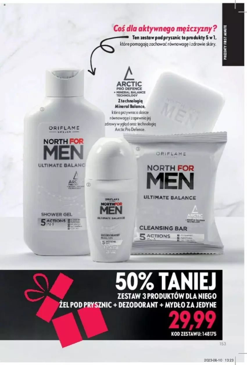 Gazetka promocyjna Oriflame - ważna 31.10 do 14.11.2023 - strona 73 - produkty: Dezodorant, Mydło, North for Men, Oriflame, Zdrowie