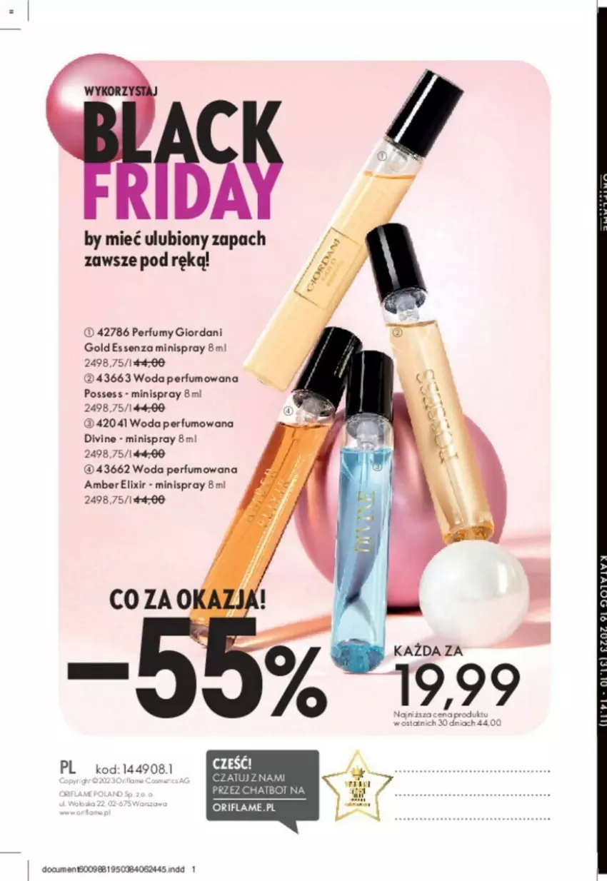 Gazetka promocyjna Oriflame - ważna 31.10 do 14.11.2023 - strona 77 - produkty: Divine, Giordani Gold, Oriflame, Perfum, Possess, Woda, Woda perfumowana