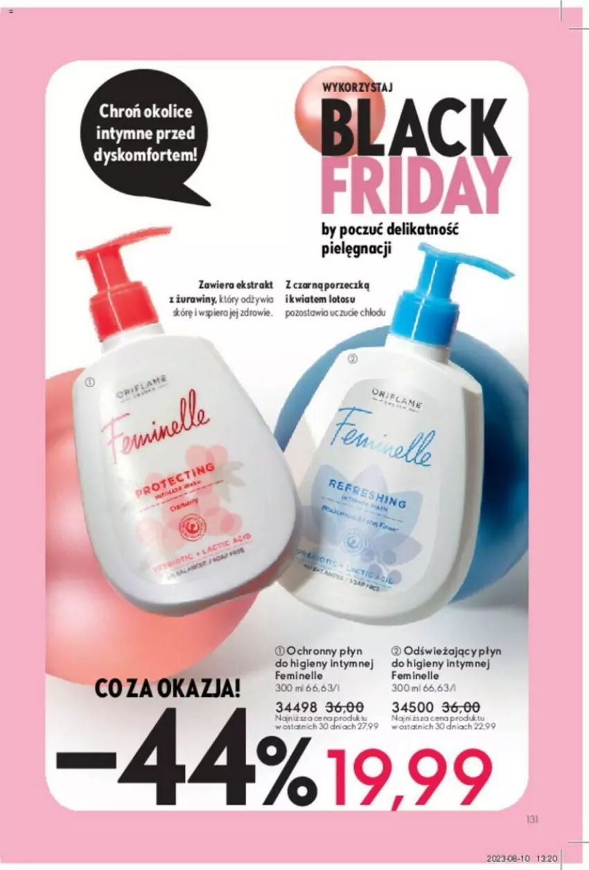 Gazetka promocyjna Oriflame - ważna 31.10 do 14.11.2023 - strona 78 - produkty: Feminelle, Płyn do higieny intymnej, Por, Zdrowie