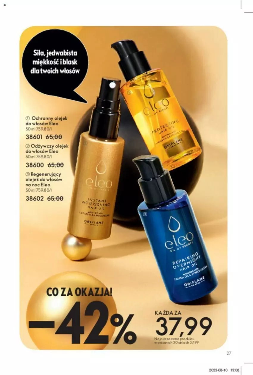 Gazetka promocyjna Oriflame - ważna 31.10 do 14.11.2023 - strona 9 - produkty: Eleo, Olej