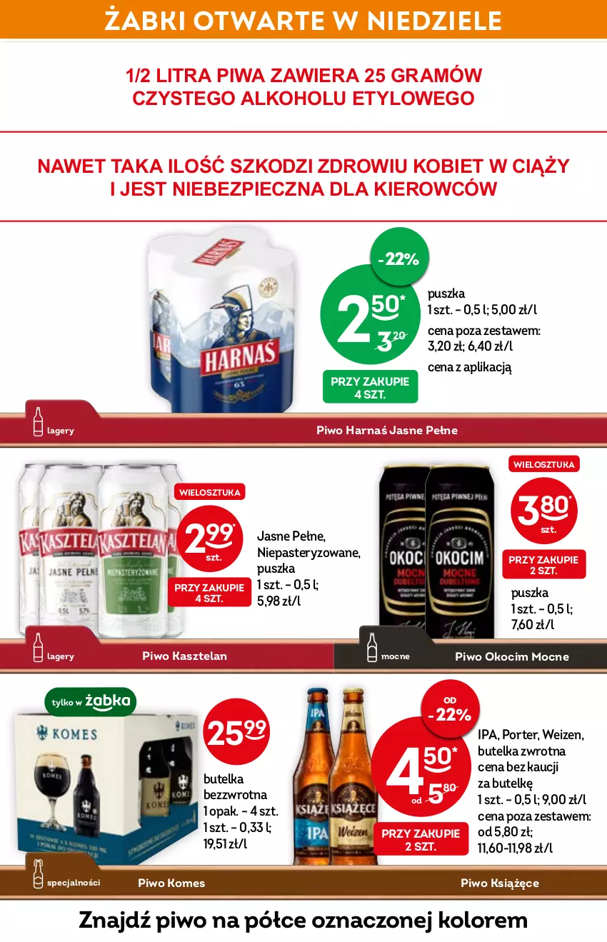 Gazetka promocyjna Żabka - ważna 06.04 do 14.04.2022 - strona 21 - produkty: Gra, Harnaś, Kasztelan, Koc, Książęce, Okocim, Piec, Piwa, Piwo, Por