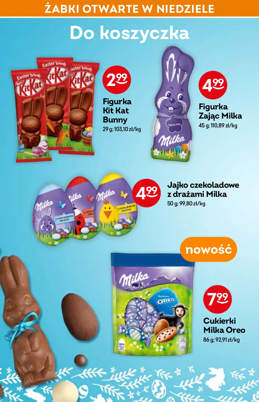 Gazetka promocyjna Żabka - ważna 06.04 do 14.04.2022 - strona 38 - produkty: Cukier, Cukierki, Kit Kat, Kosz, Milka, Oreo