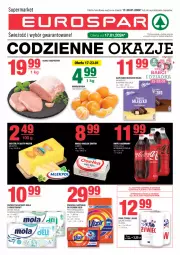 Gazetka promocyjna Spar - EuroSpar - Gazetka - ważna od 24.01 do 24.01.2024 - strona 1 - produkty: Piwo, Ser, Papier, Złoty Mazur, Coca-Cola, Papier toaletowy, Vizir, Schab wieprzowy, Mleczko, Mola, Kapsułki do prania, Masło, Milka