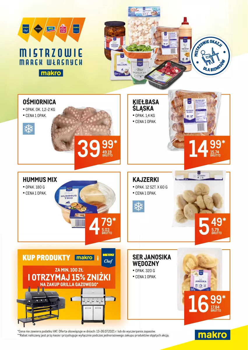 Gazetka promocyjna Makro - [Oferta specjalna] Mistrzowie marek własnych - ważna 13.07 do 26.07.2021 - strona 3 - produkty: Hummus, Kiełbasa, Metro, Metro Chef, Mus, Ser