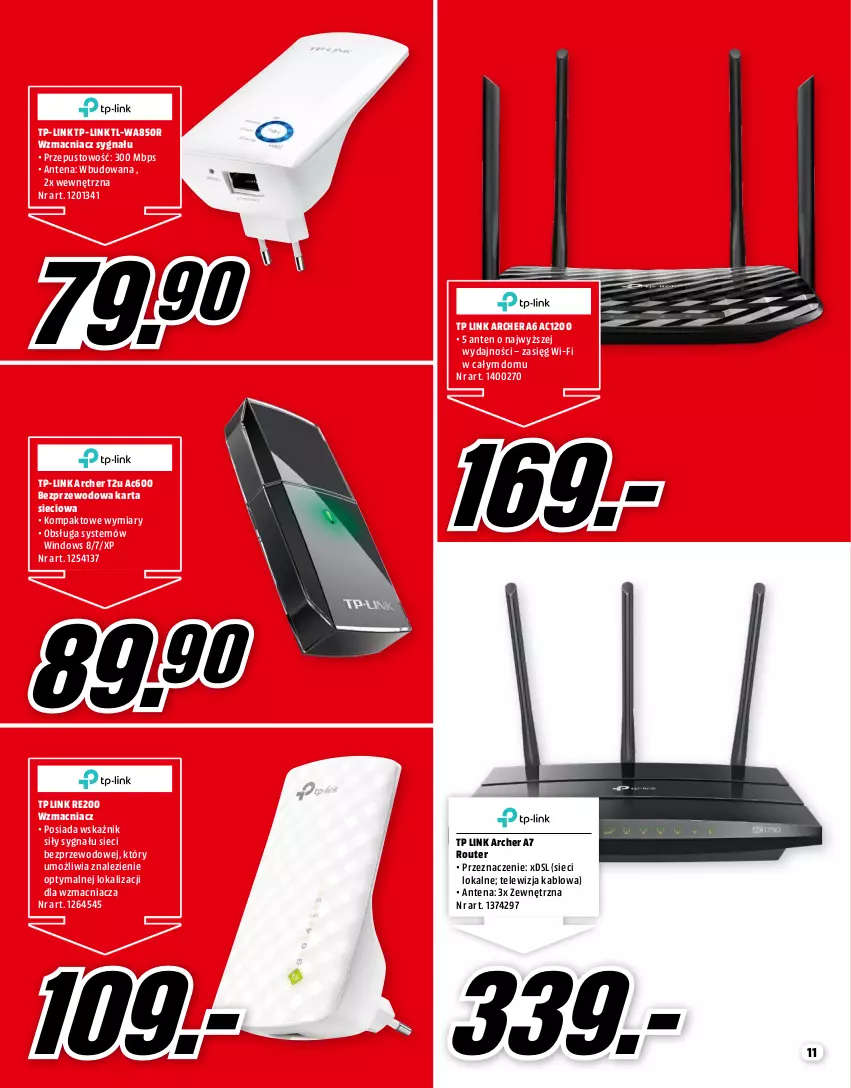 Gazetka promocyjna Media Markt - Gazetka Media Markt - ważna 01.04 do 30.04.2021 - strona 11 - produkty: Router, TP-Link