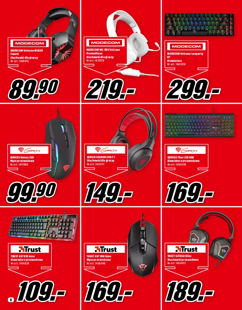 Gazetka promocyjna Media Markt - Gazetka Media Markt - ważna 01.04 do 30.04.2021 - strona 8 - produkty: Gra, Klawiatura, Mysz, Rust, Słuchawki