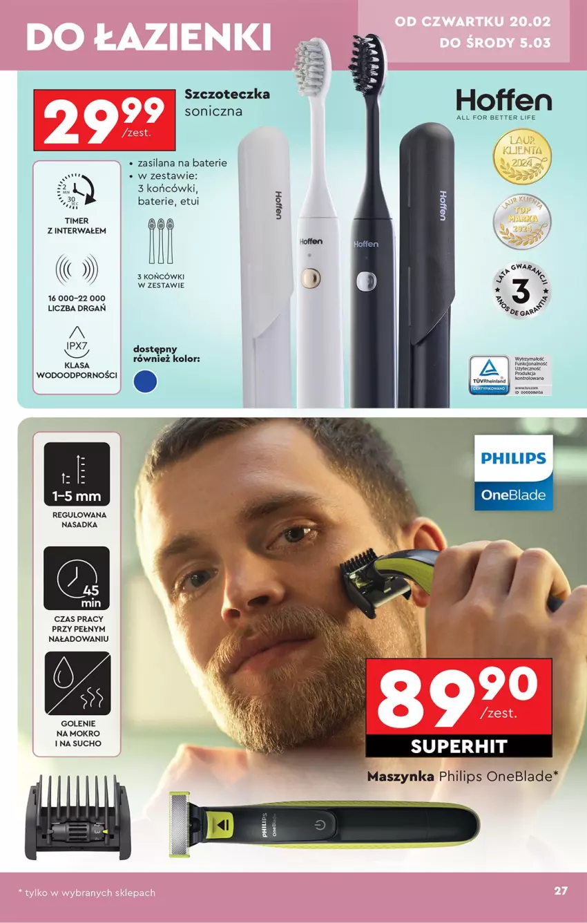 Gazetka promocyjna Biedronka - Okazje Tygodnia - ważna 15.02 do 01.03.2025 - strona 29 - produkty: LANA, Maszynka, Philips, Philips OneBlade, Por, Silan, Szynka