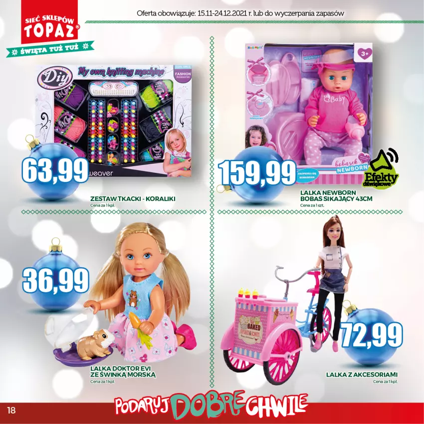 Gazetka promocyjna Topaz - Gazetka - ważna 15.11 do 24.12.2021 - strona 18 - produkty: Lalka