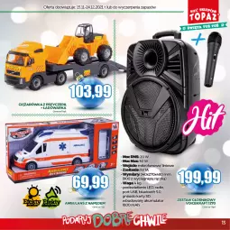 Gazetka promocyjna Topaz - Gazetka - Gazetka - ważna od 24.12 do 24.12.2021 - strona 13 - produkty: Por, Głośnik, Mikrofon, Warka, Silan, Waga, Akumulator