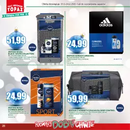Gazetka promocyjna Topaz - Gazetka - Gazetka - ważna od 24.12 do 24.12.2021 - strona 28 - produkty: Krem nawilżający, Dezodorant, Adidas, Lack, Znicz, Nivea, Control, Fa