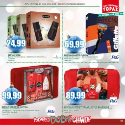 Gazetka promocyjna Topaz - Gazetka - Gazetka - ważna od 24.12 do 24.12.2021 - strona 31 - produkty: Old Spice, Dezodorant, Str8, Woda po goleniu, Fusion, Szynka, Gillette, Maszynka, Maszynka do golenia, Woda