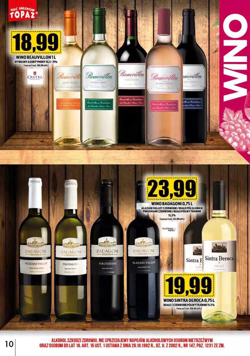 Gazetka promocyjna Topaz - Gazetka - ważna 01.04 do 30.04.2024 - strona 10 - produkty: Wino