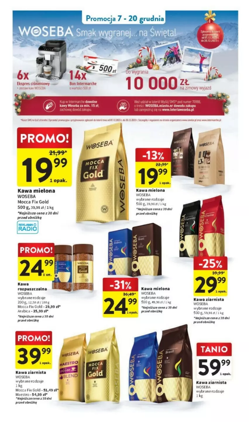 Gazetka promocyjna Intermarche - ważna 07.12 do 13.12.2023 - strona 37 - produkty: BIC, Kawa, Kawa mielona, Kawa rozpuszczalna, Kawa ziarnista, Mocca Fix Gold, Woseba