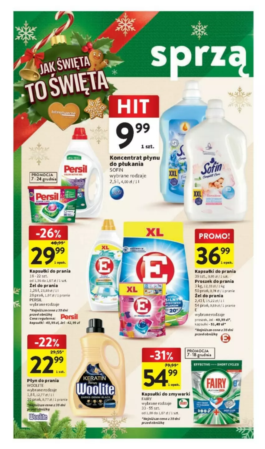 Gazetka promocyjna Intermarche - ważna 07.12 do 13.12.2023 - strona 4 - produkty: Fa, Fairy, Kapsułki do prania, Persil, Proszek do prania, Zmywarki