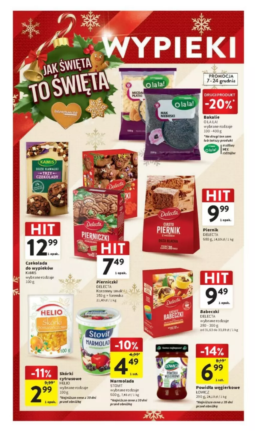 Gazetka promocyjna Intermarche - ważna 07.12 do 13.12.2023 - strona 47 - produkty: Babeczki, Czekolada, Delecta, Kamis, Marmolada, Mola, Piernik