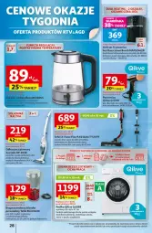 Gazetka promocyjna Auchan - Wielkie Przeboje Cenowe Hipermarket - Gazetka - ważna od 07.01 do 07.01.2026 - strona 28 - produkty: Odkurzacz, Pralka, Top, Sok, Blender, Czajnik, Szczotka, Tefal, Silan, Kubek, Bosch, Parownica, Akumulator, Fa
