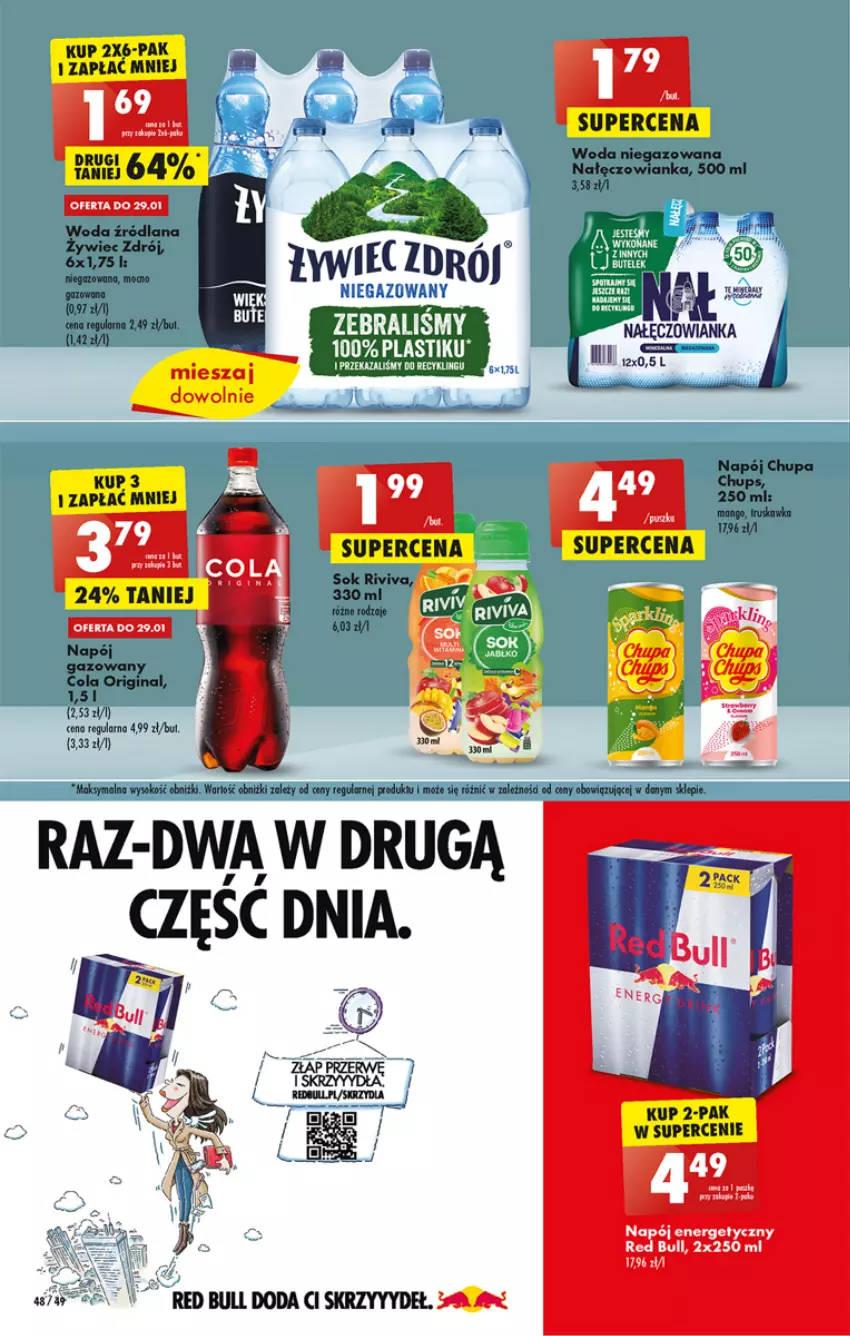 Gazetka promocyjna Biedronka - Gazetka - Biedronka.pl - ważna 26.01 do 01.02.2023 - strona 48 - produkty: Gin, Gry, LG, Nałęczowianka, Napój, Napój energetyczny, Red Bull, Sok, Woda, Woda niegazowana