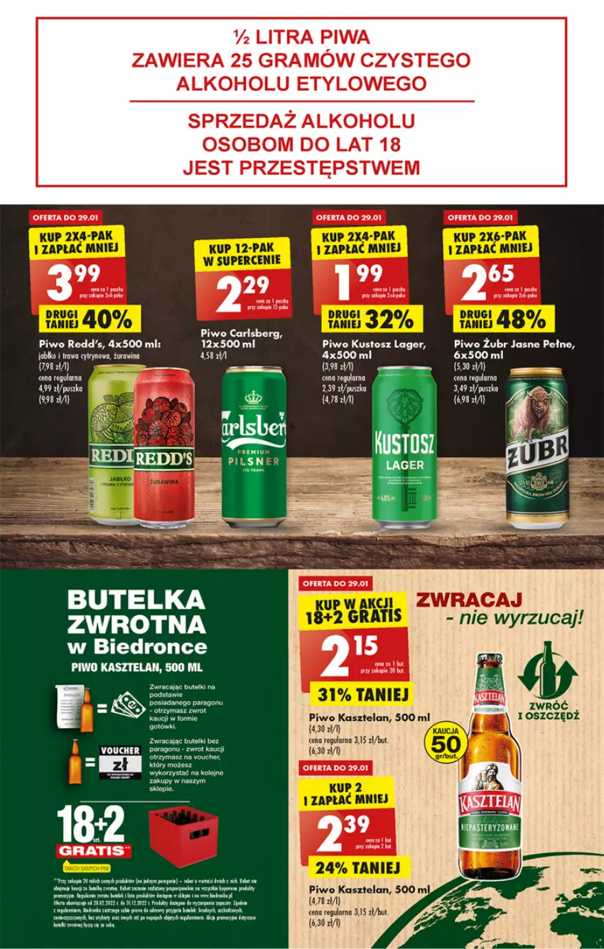 Gazetka promocyjna Biedronka - Gazetka - Biedronka.pl - ważna 26.01 do 01.02.2023 - strona 49 - produkty: Carlsberg, Fa, Gra, Kasztelan, Piwa, Piwo