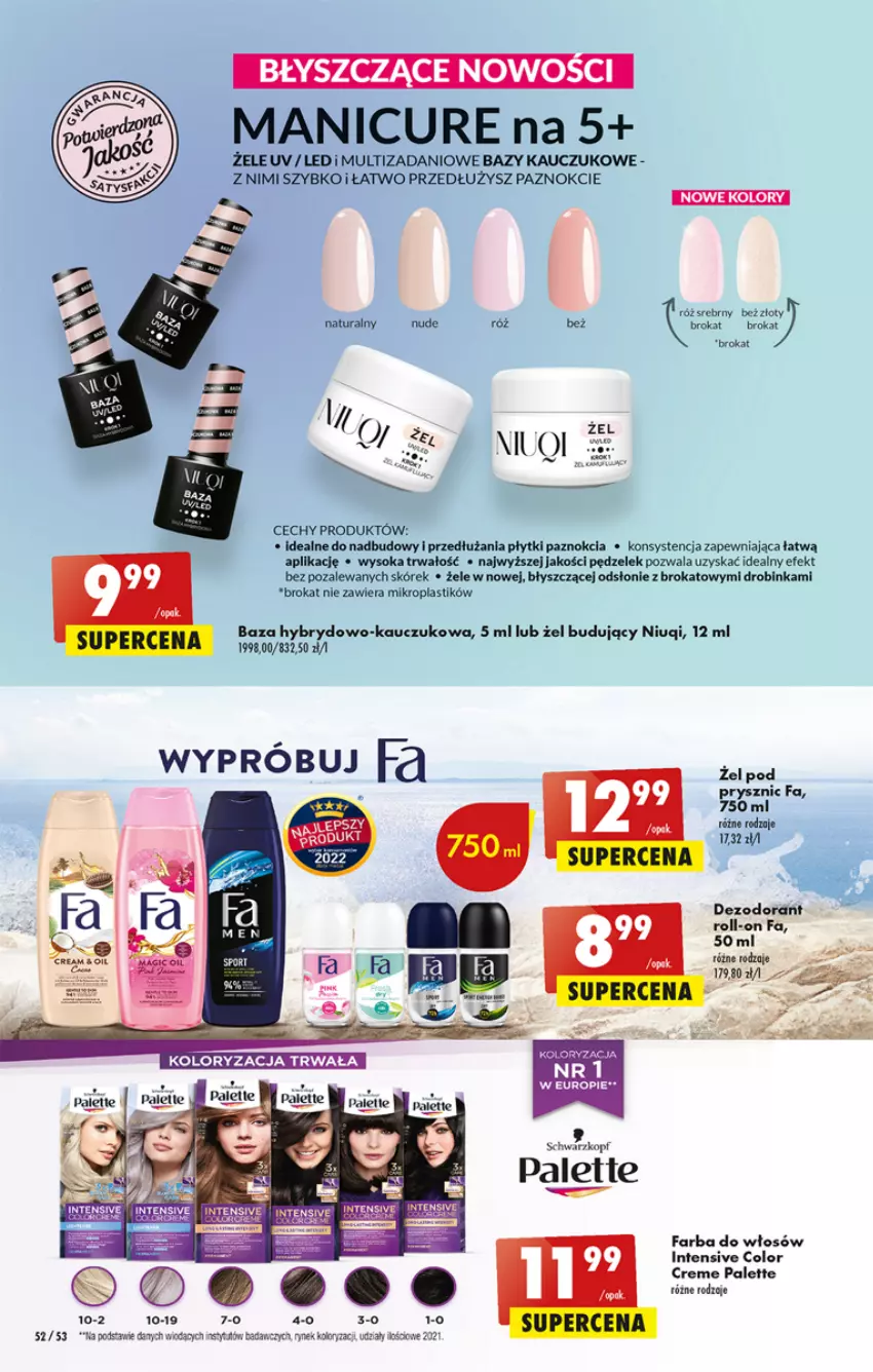 Gazetka promocyjna Biedronka - Gazetka - Biedronka.pl - ważna 26.01 do 01.02.2023 - strona 52 - produkty: Danio, Dezodorant, Fa, Farba do włosów, Inka, Niuqi, Palette, Sok