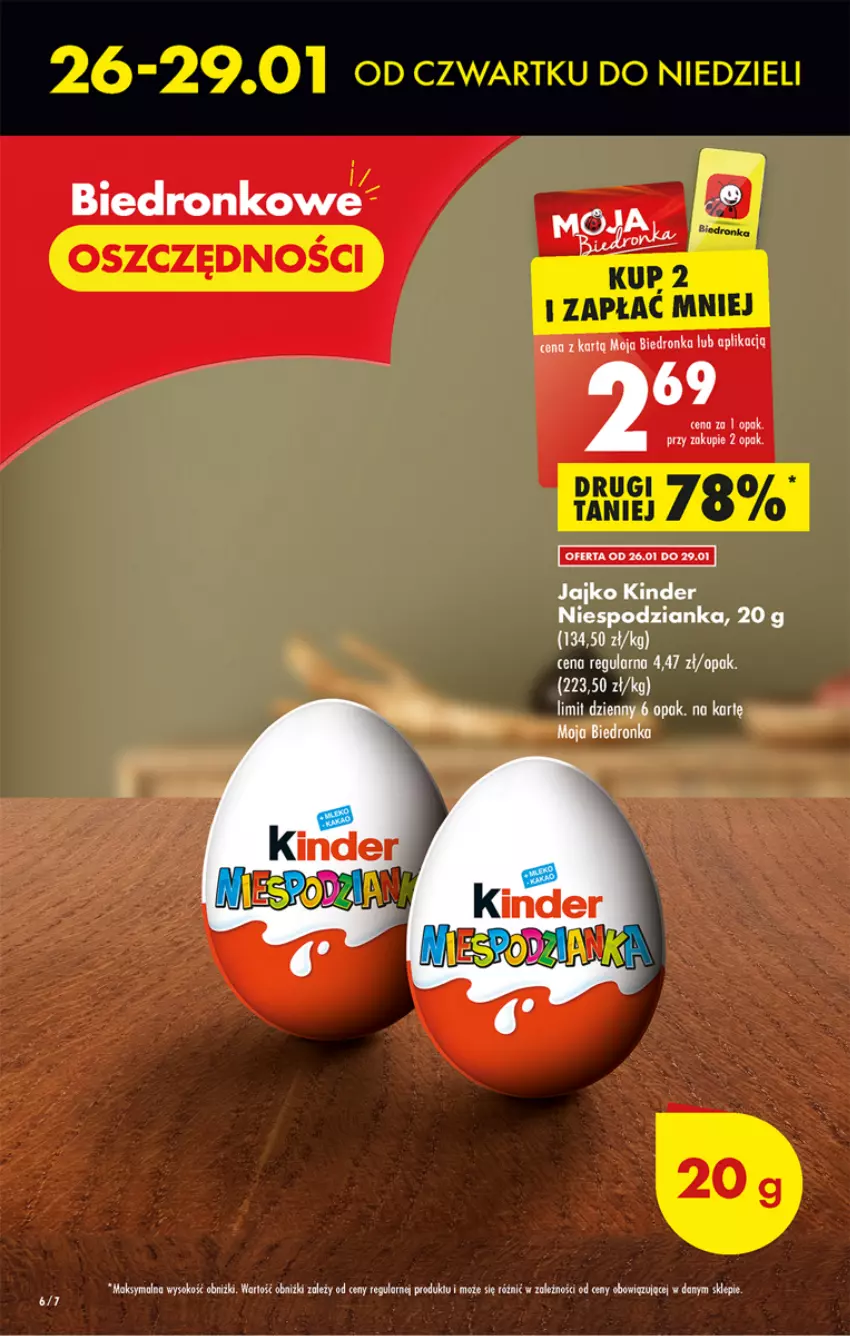 Gazetka promocyjna Biedronka - Gazetka - Biedronka.pl - ważna 26.01 do 01.02.2023 - strona 6 - produkty: Kinder, Sok