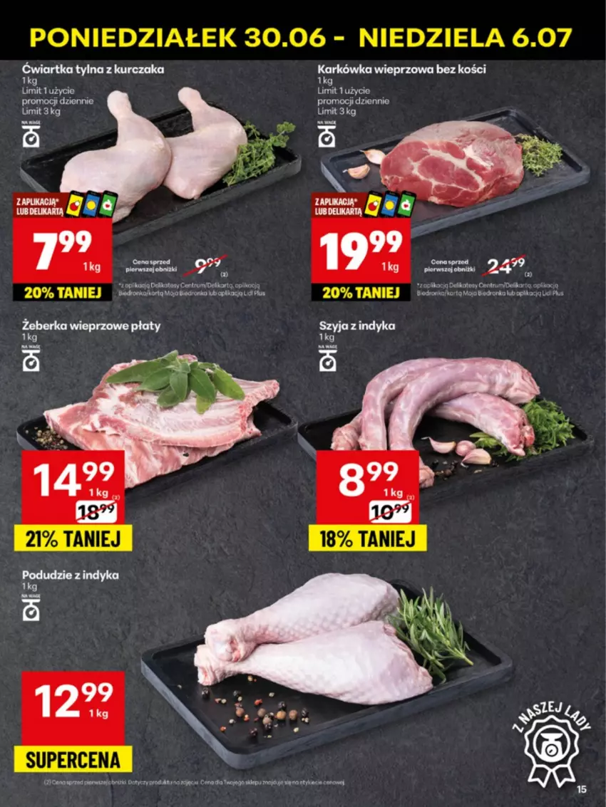 Gazetka promocyjna Delikatesy Centrum - Franczyza DC27 Poniedziałek - ważna 30.06 do 06.07.2025 - strona 15 - produkty: Kurczak, LG