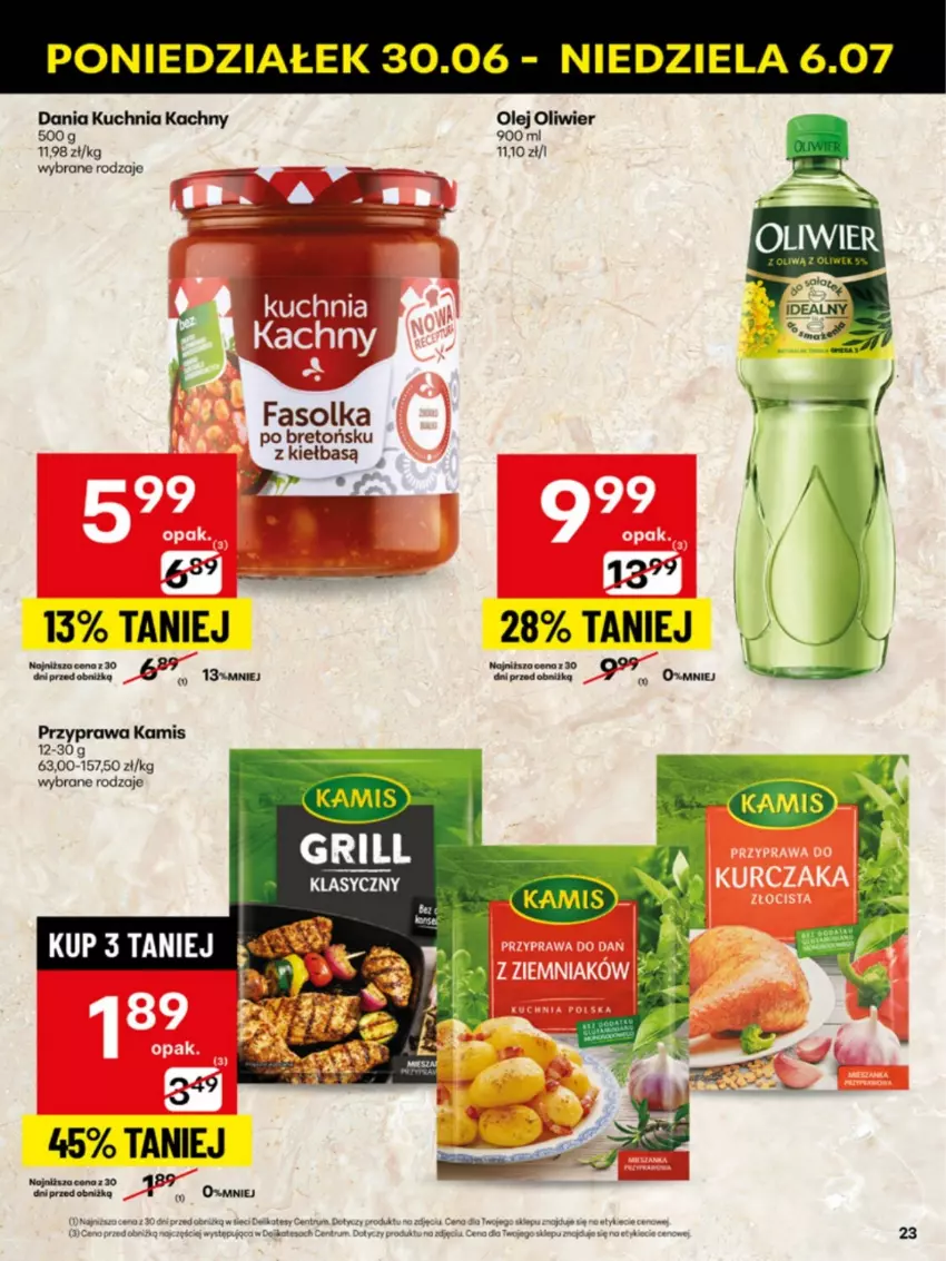 Gazetka promocyjna Delikatesy Centrum - Franczyza DC27 Poniedziałek - ważna 30.06 do 06.07.2025 - strona 23 - produkty: Fa, Grill, Kamis, Kuchnia, Olej, Rum