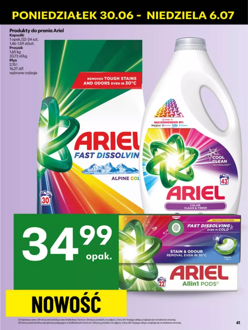 Gazetka promocyjna Delikatesy Centrum - Franczyza DC27 Poniedziałek - ważna 30.06 do 06.07.2025 - strona 41 - produkty: Ariel, Fa, Rum
