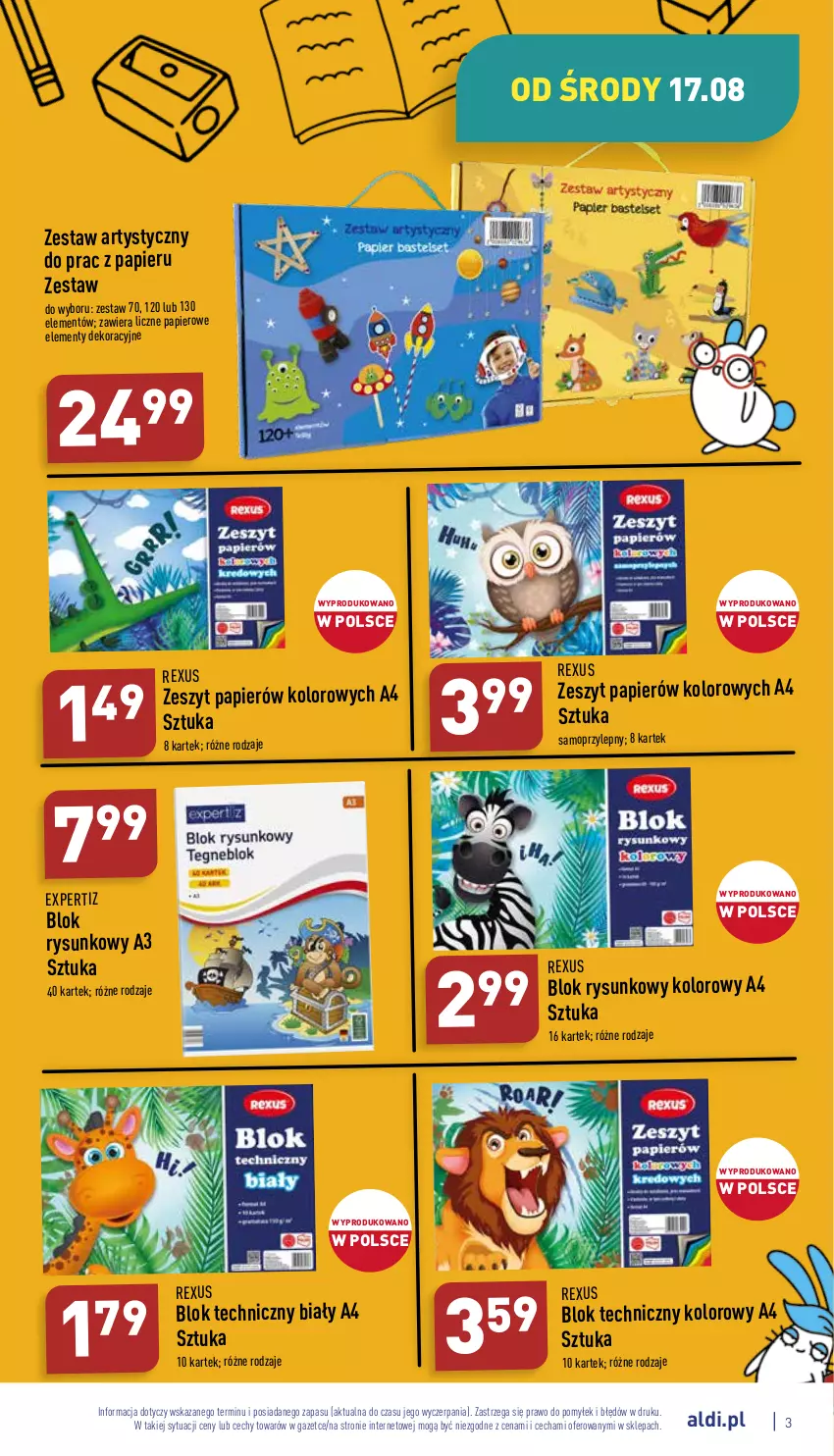 Gazetka promocyjna Aldi - Zaplanuj zakupy wcześniej - ważna 17.08 do 20.08.2022 - strona 3 - produkty: Mop, Papier