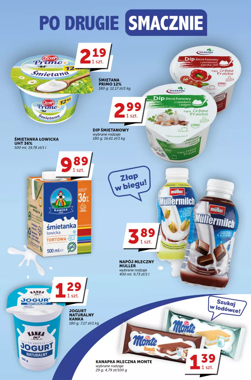 Gazetka promocyjna Groszek - ważna 11.04 do 18.04.2023 - strona 5 - produkty: Jogurt, Jogurt naturalny, Monte